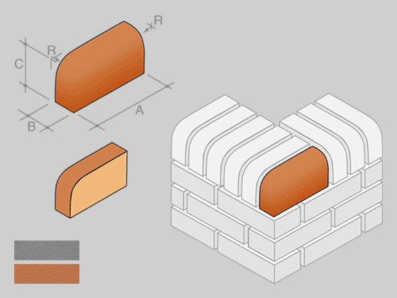 BN.10 Single Bullnose External Return On Edge (Brick Size)